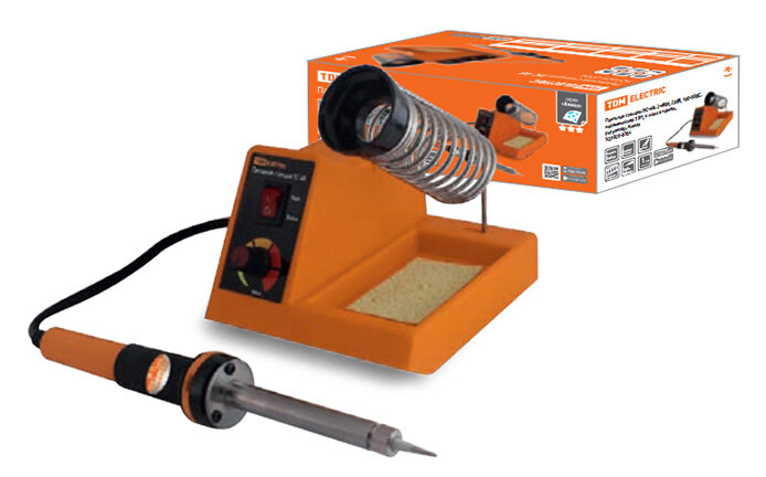 Паяльная станция ПС-72, 2-72Вт, 230В, 160-500С, керамический ТЭН, 4 жала в компл., регулятор, «Алмаз» SQ1025-0705 