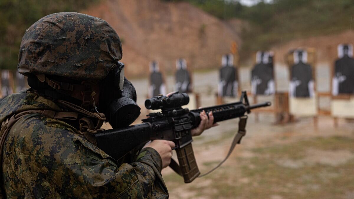 Морской пехотинец Вооруженных сил США во время учений© Фото : U.S. Marine Corps / Lance Cpl. Weston Brown