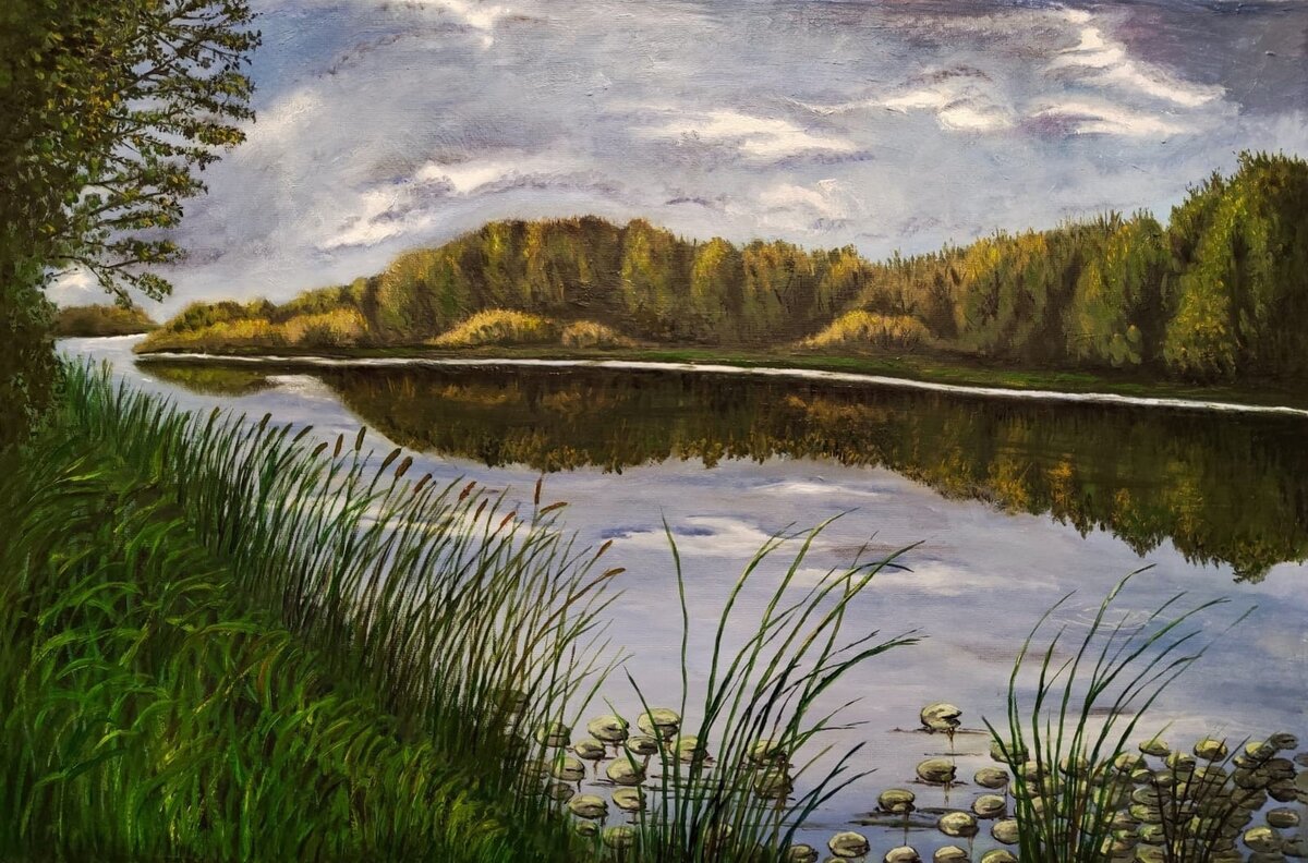 Салтанова Наталья. гор. Липецк. Работа: "Берег реки"