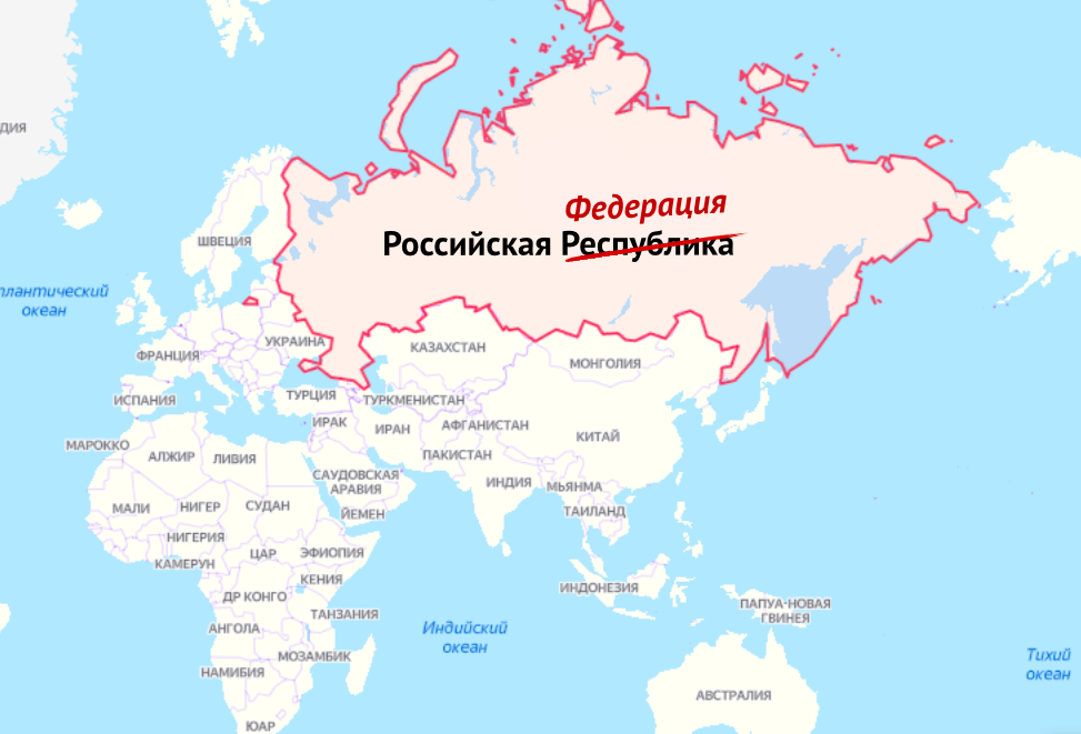 Международное название россии