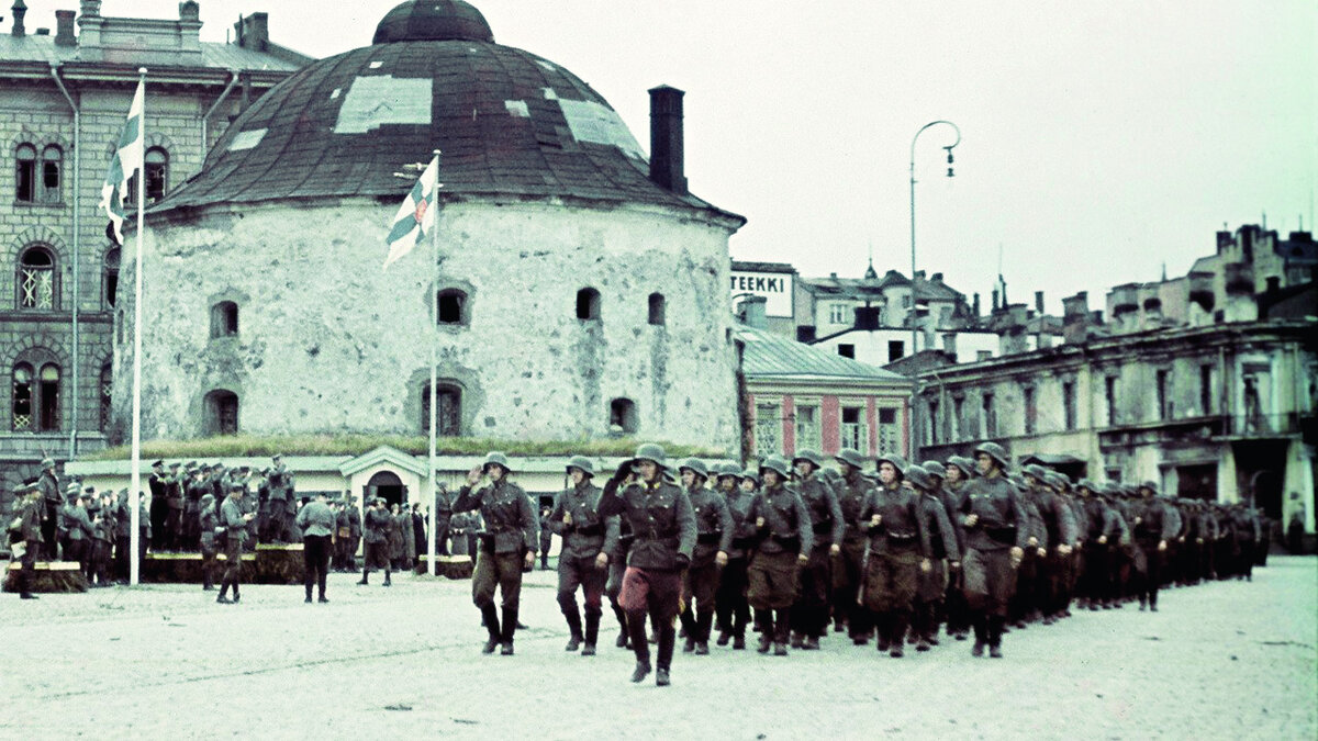 Финские войска в Выборге, 1941 год