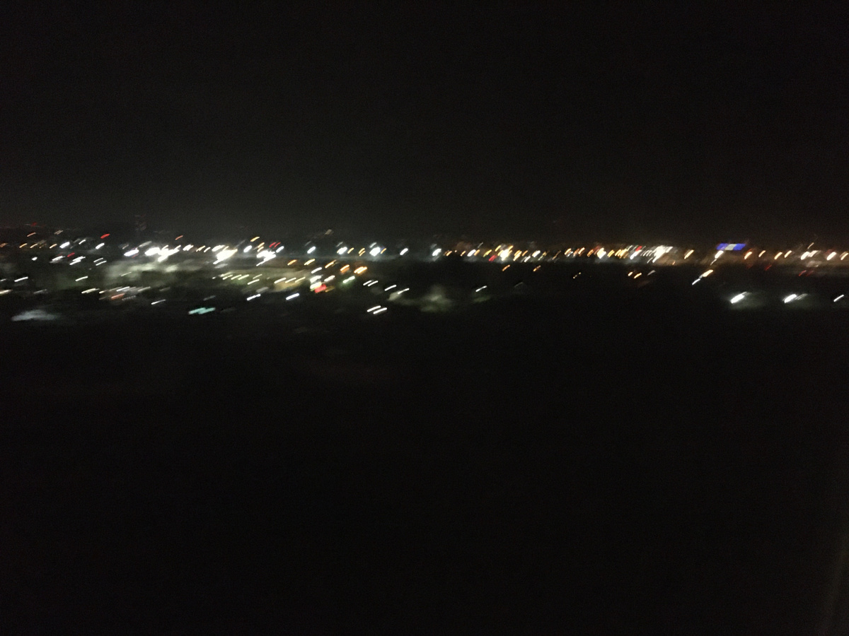 Ночной Сочи с самолёта