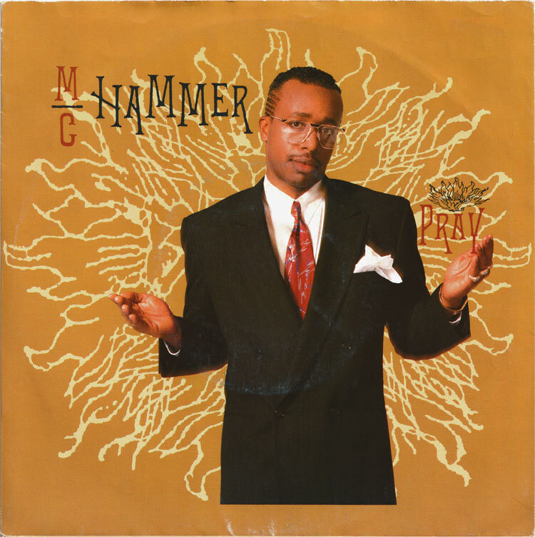 Обложка сингла "Pray" американского рэпера, автора песен, танцора и продюсера MC Hammer