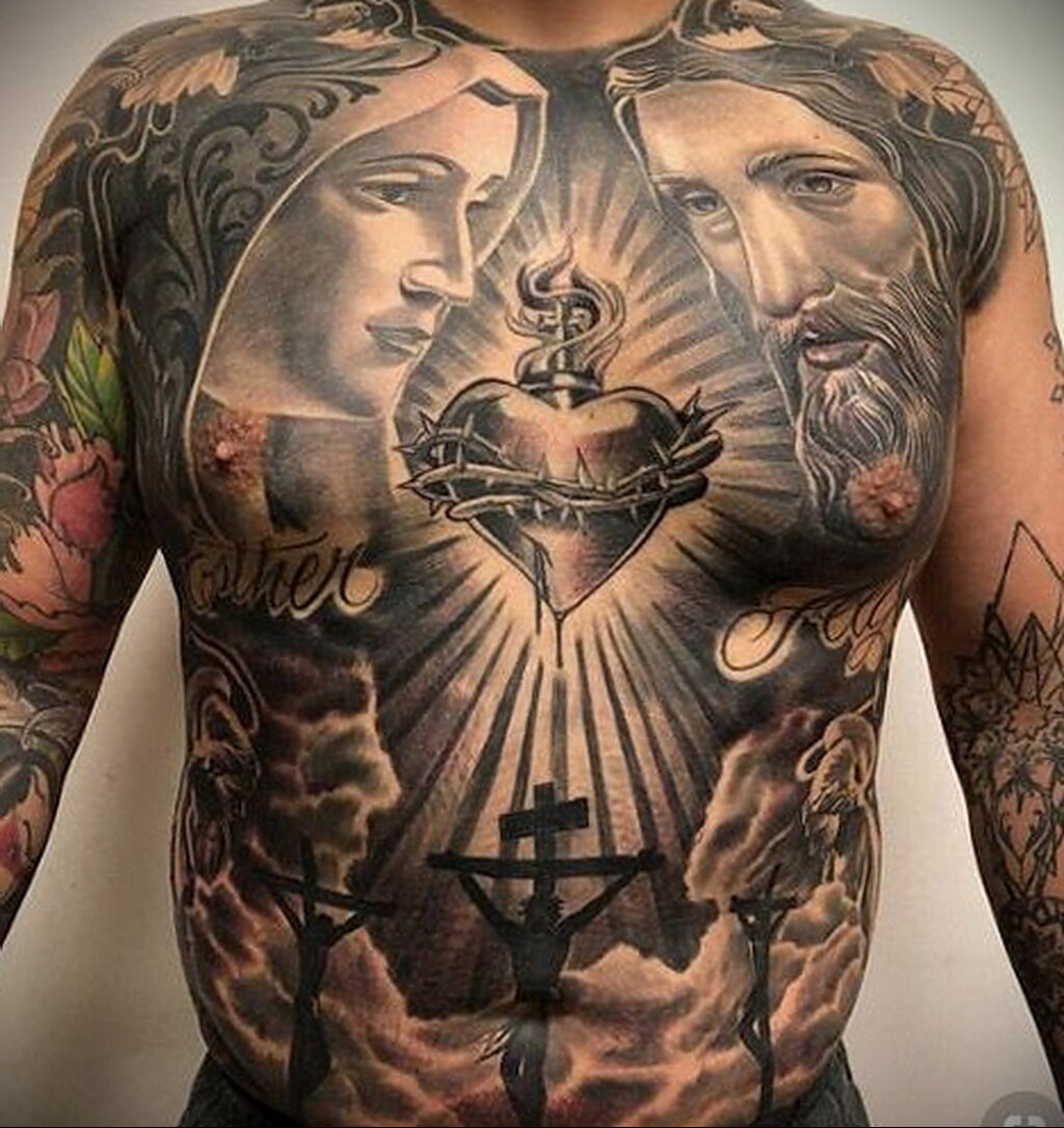 Религиозные . Фото татуировок у девушек и мужчин