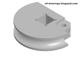 3D модель и чертеж ролика трубогиба ТМТ2
