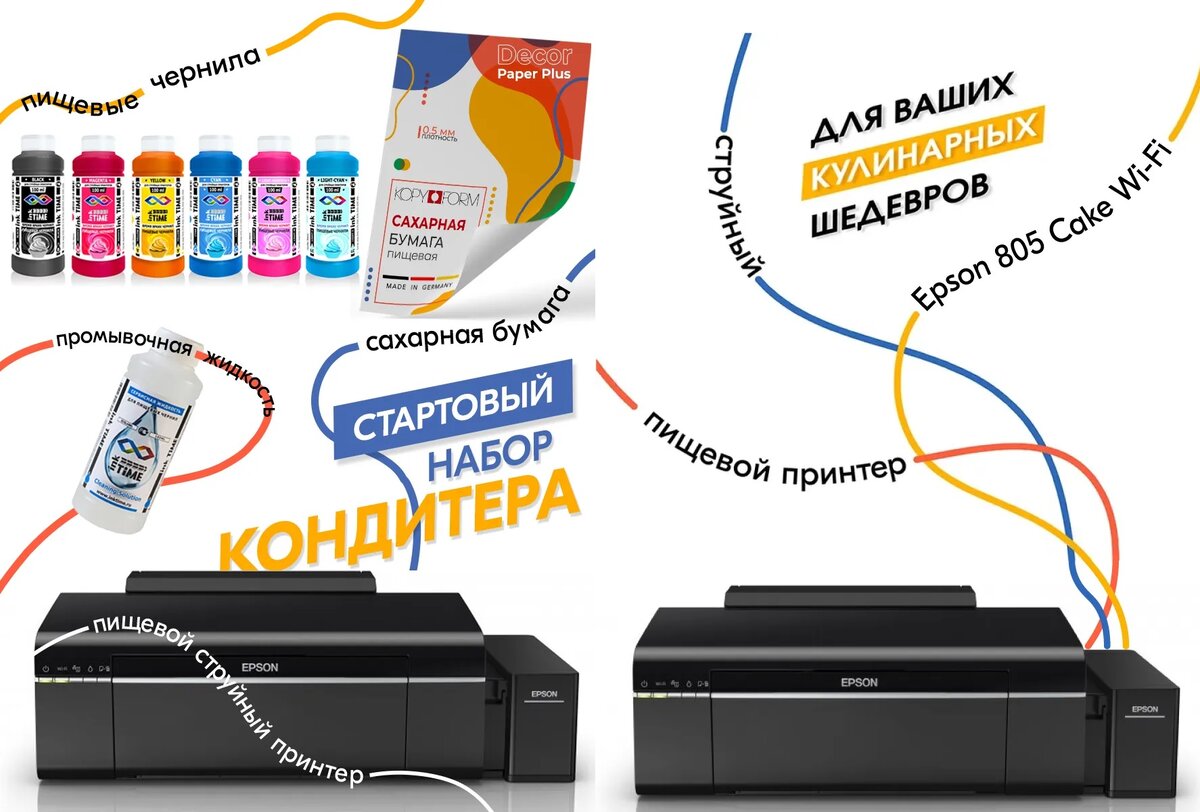 Комплектация Epson 805 Cake