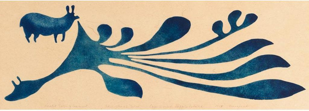 Кролик, поедающий водоросли, 1959. Первая гравюра Кеножуак. Art: conchamayordomo