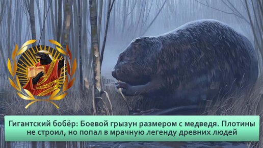 Гигантский бобёр: Боевой грызун размером с медведя. Плотины не строил, но попал в мрачную легенду древних людей | Видео 🎥