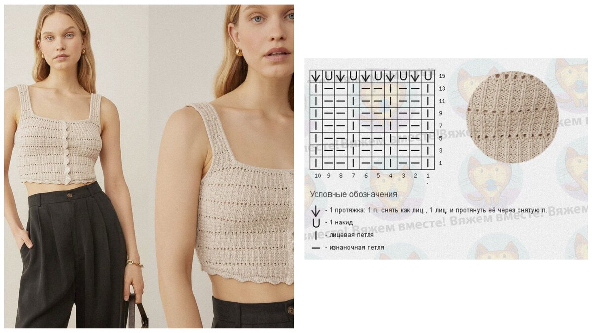 Вязаный топ — главный предмет летнего гардероба.Много моделей спицами и  крючком со схемами и без. | ВЯЗАНИЕ КЛУБ | Дзен