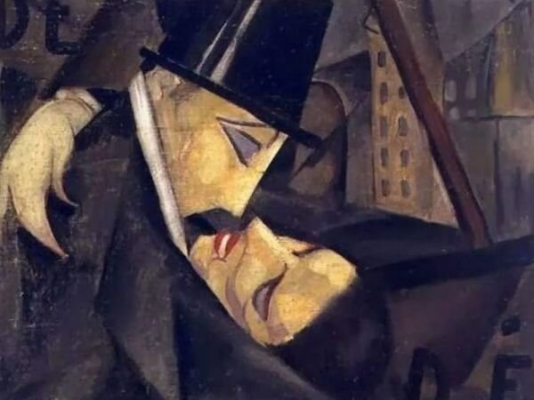 "Поцелуй", 1922 г. художница Тамара де Лемпицка.