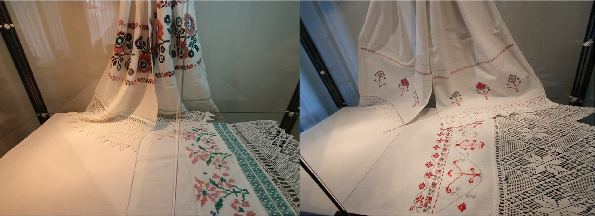 Фото рушника на выставке "Рушники России". Подольский историко-краеведческий музей Оренбургская область.