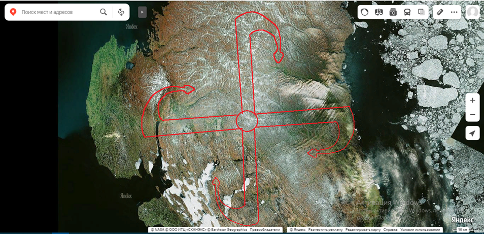 Снимок № 6 Новая Земля свастика. Россия.