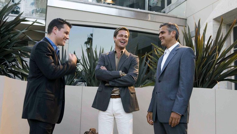 Мэтт Дэймон, Брэд Питт и Джордж Клуни в фильме «Тринадцать друзей Оушена» | Источник: Legion-Media.ru