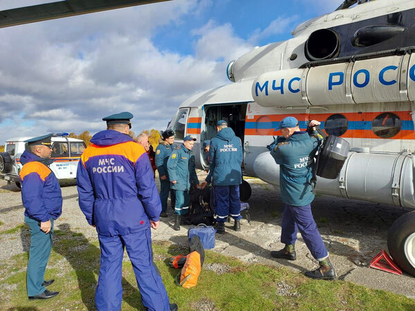На Камчатку в село Соболево направлен вертолёт Ми-8 МЧС из-за сильного паводка. Фото © ГУ МЧС РФ по Камчатскому краю