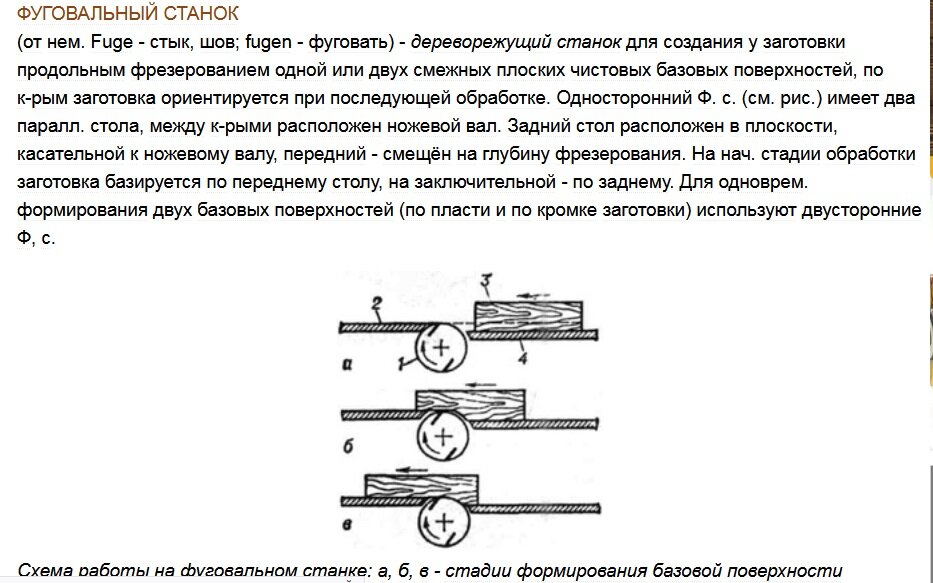 характеристики фуговальных станков