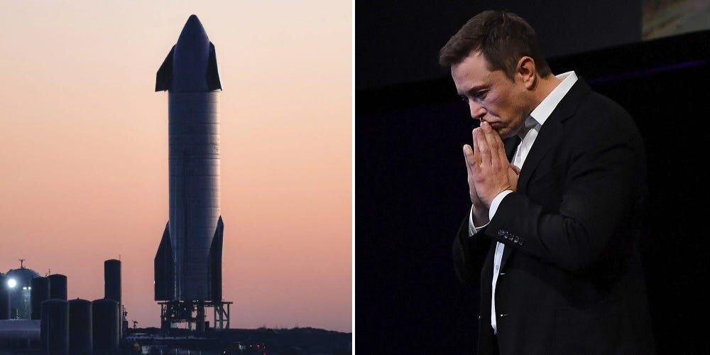 Компания SpaceX, основанная Илоном Маском, создает и запускает прототипы Starship в Бока-Чика, штат Техас. SpaceX; Марк Тормоз/Getty Images; Business Insider