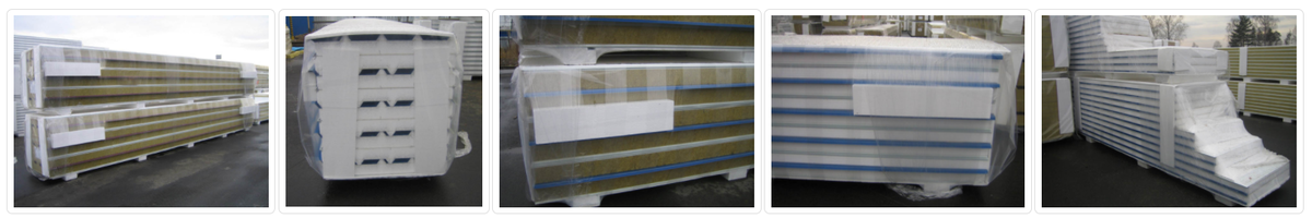 Упаковка сэндвич-панелей для транспортировки автотранспортом фото