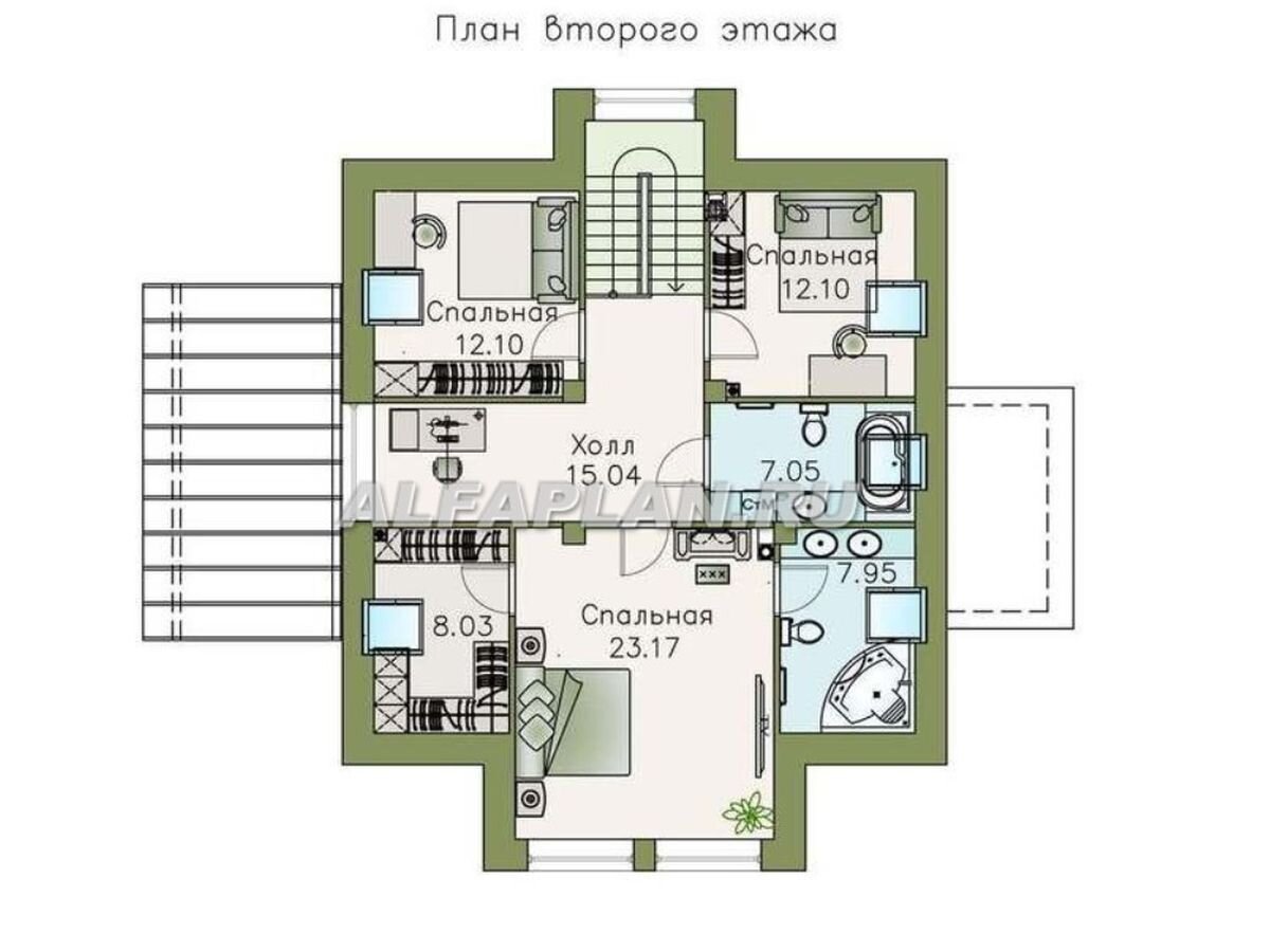 Планировка дома по проекту "Гемма" 598А
