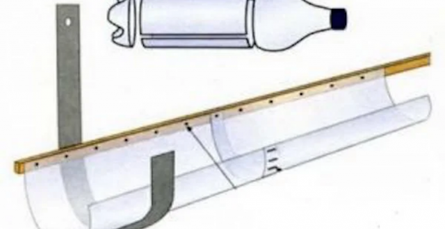 Как сделать водосток из пластиковых бутылок своими руками