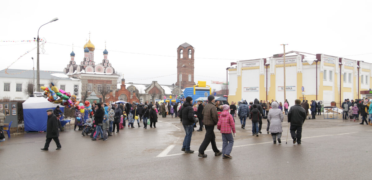 Центральная площадь Талдома. Масленица 