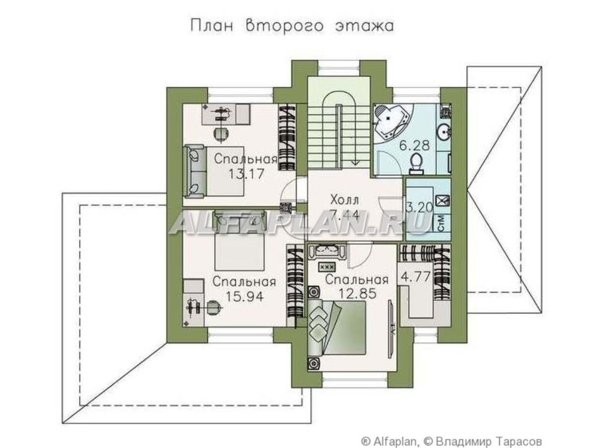 3. Планировка дома по проекту "Стимул" 492А 