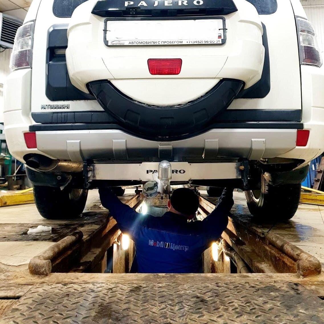 Диагностика Митсубиси Паджеро 4 на вибростенде в Нижневартовске 