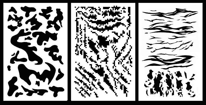 Один из вариантов трафаретов для нанесения камуфляжа. 