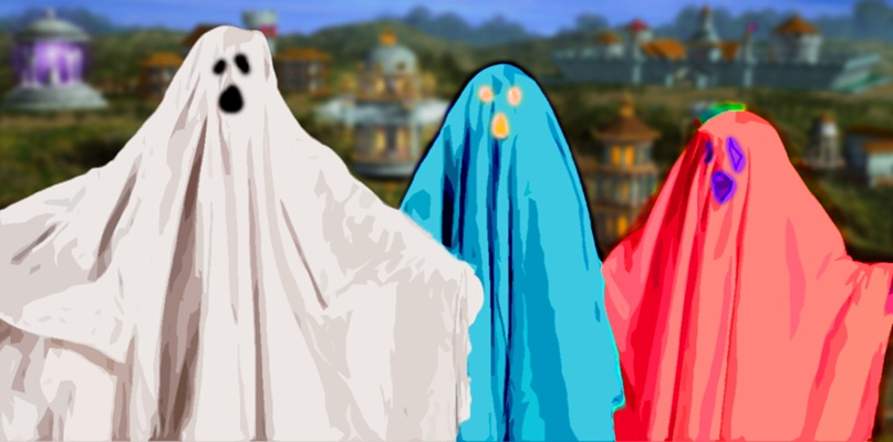 Визуализация 3 плодов моей больной детской фантазии. Вот они все, слева направо: Страх, Кошмарус и Букалка.