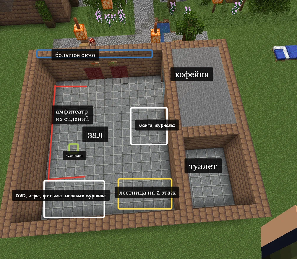 план первого этажа библиотеки из прошлого раза