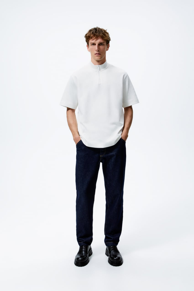 Moc-neck футболка бренда ZARA