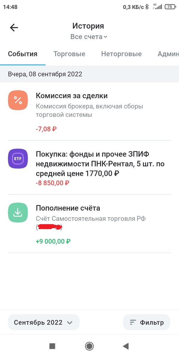 Скрин из Открытия-брокера