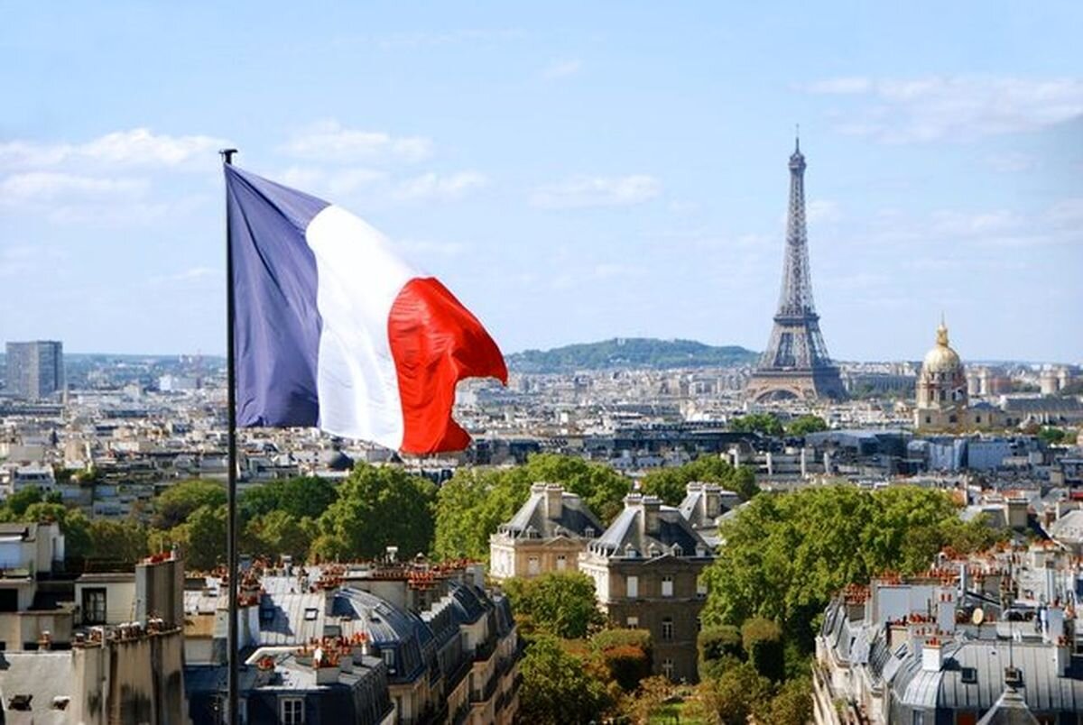 Флаг Парижа Франции