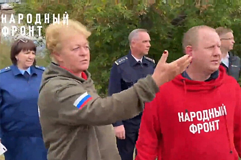     Визит Светланы Калининой в Бийск. Скриншот видео ОНФ