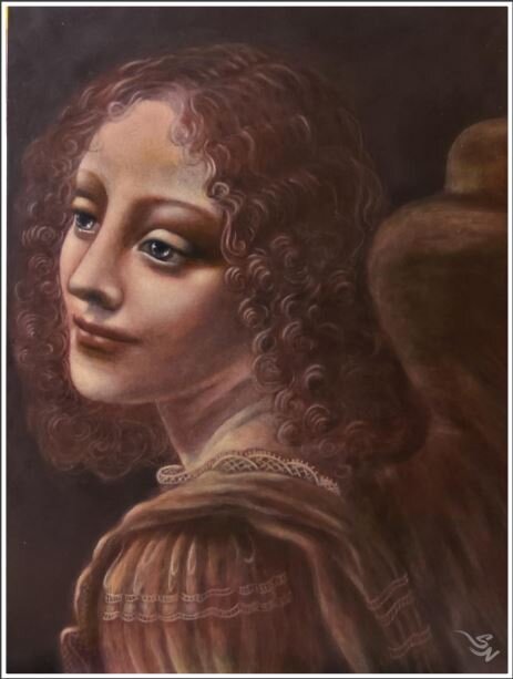 Светлана Нагорнова - Ангел. Иконная доска, темпера, масло, 40 см * 30 см