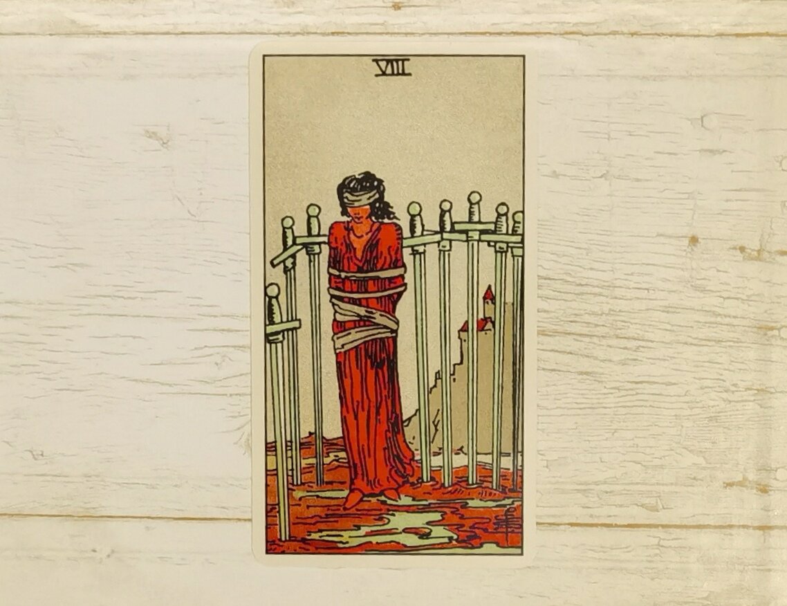 Аркан "VIII Мечей". "Таро Райдера Уэйта".