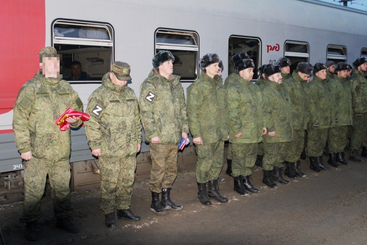    Во Владимирской области очередной эшелон мобилизованных проводили на фронт