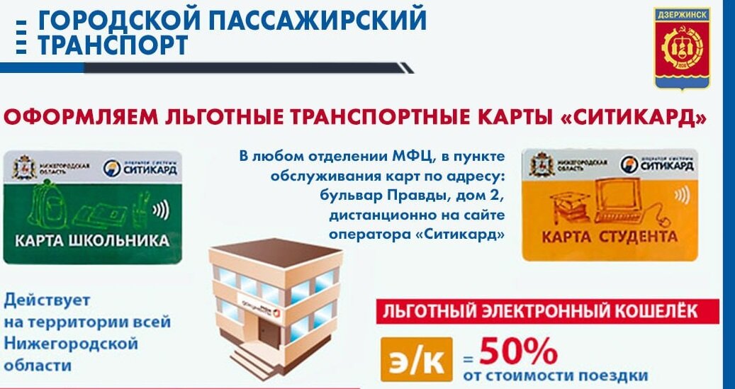 Ситикард школьная карта нижний новгород