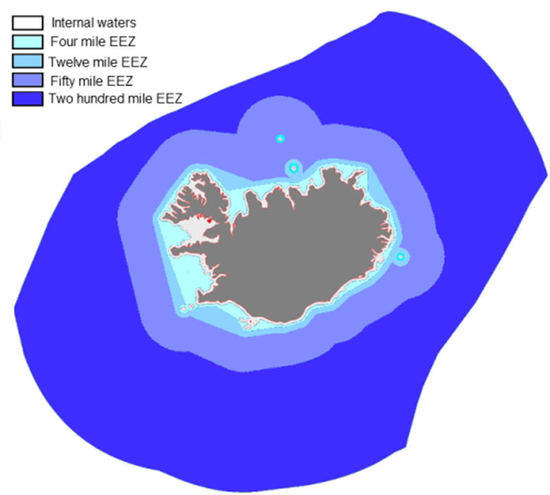 Морские границы исландцев и их расширение