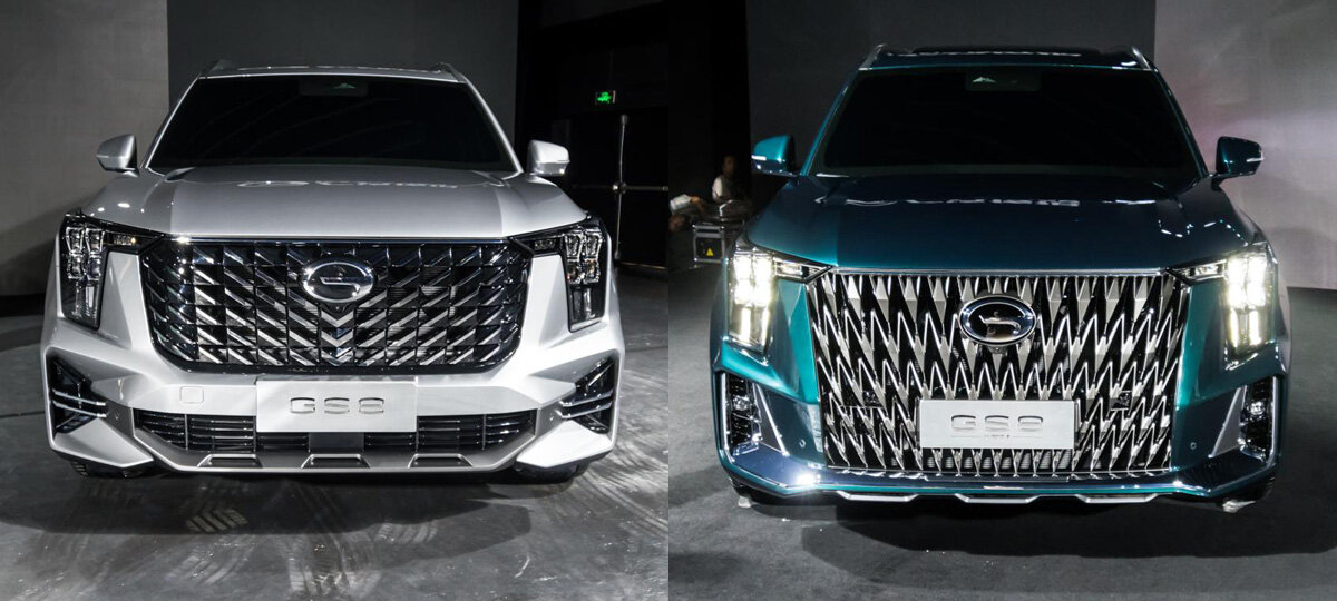 Слева версия с ДВС - справа гибридная