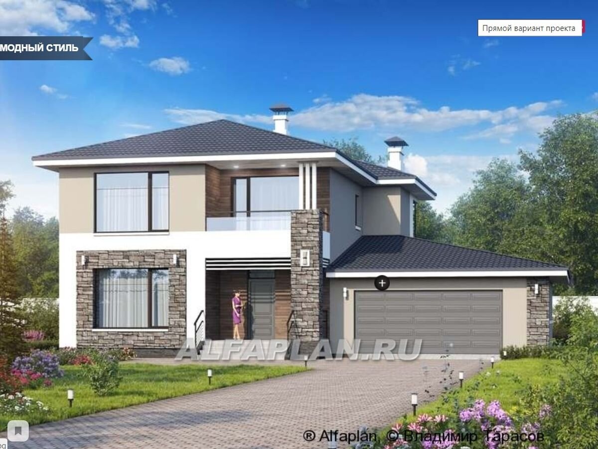 НА СЛАЙД-ШОУ 2 ФОТО: Проект загородного дома "Выбор русалки" 561в, прямой вариант планировки дома 