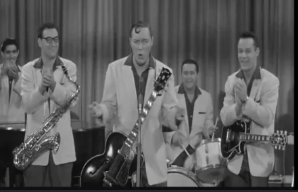 Bill Haley performs "Rock around the clock" 1955