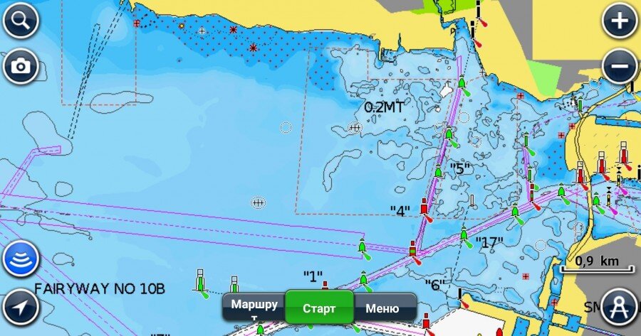 Карта глубин – Река Нева, Невская губа Navionics 5G295S