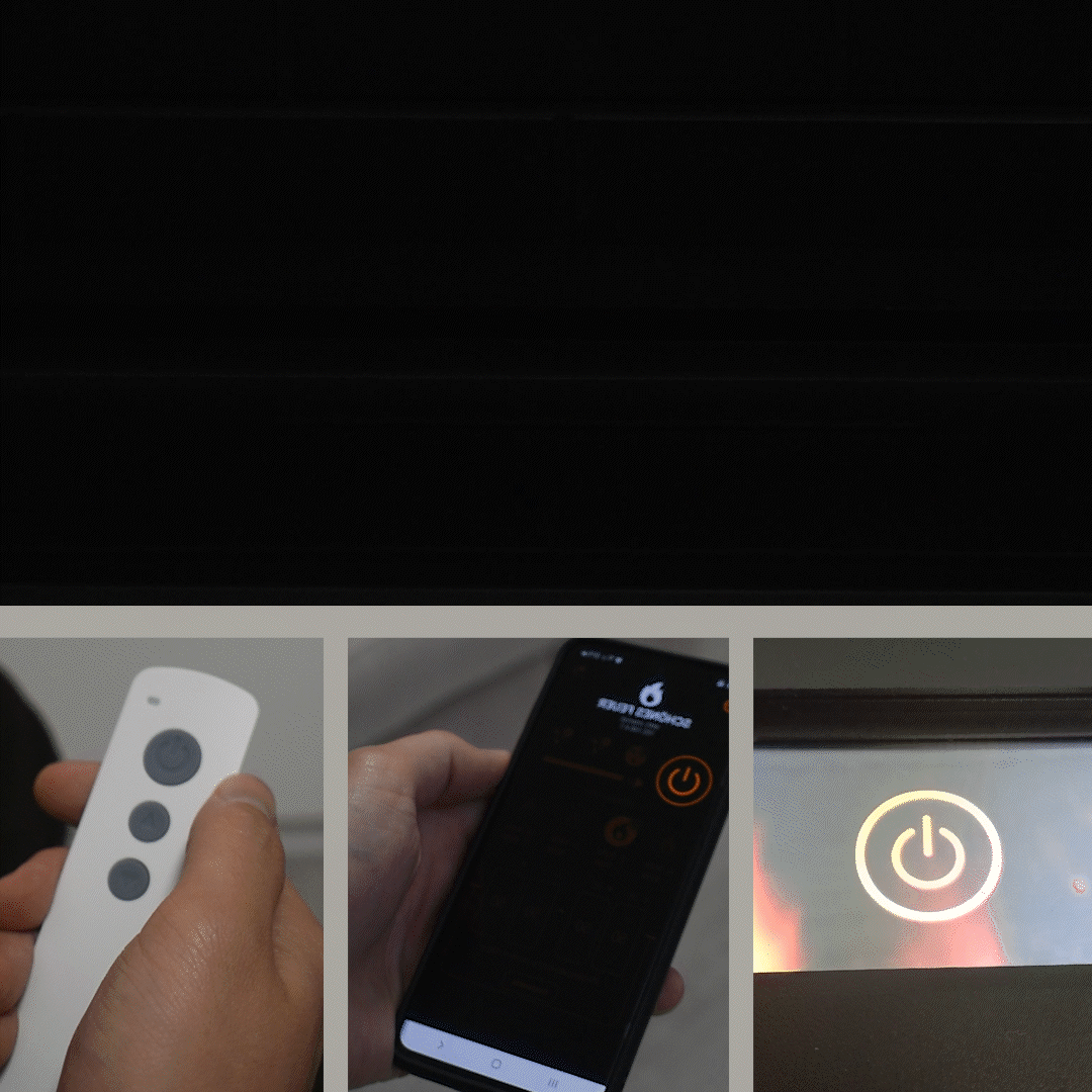 3 вида управления электрокамином