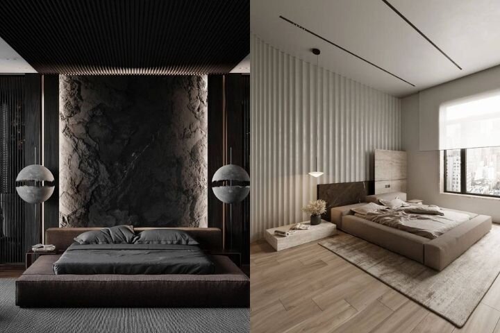 Необычные дизайны спален с стильными кроватями