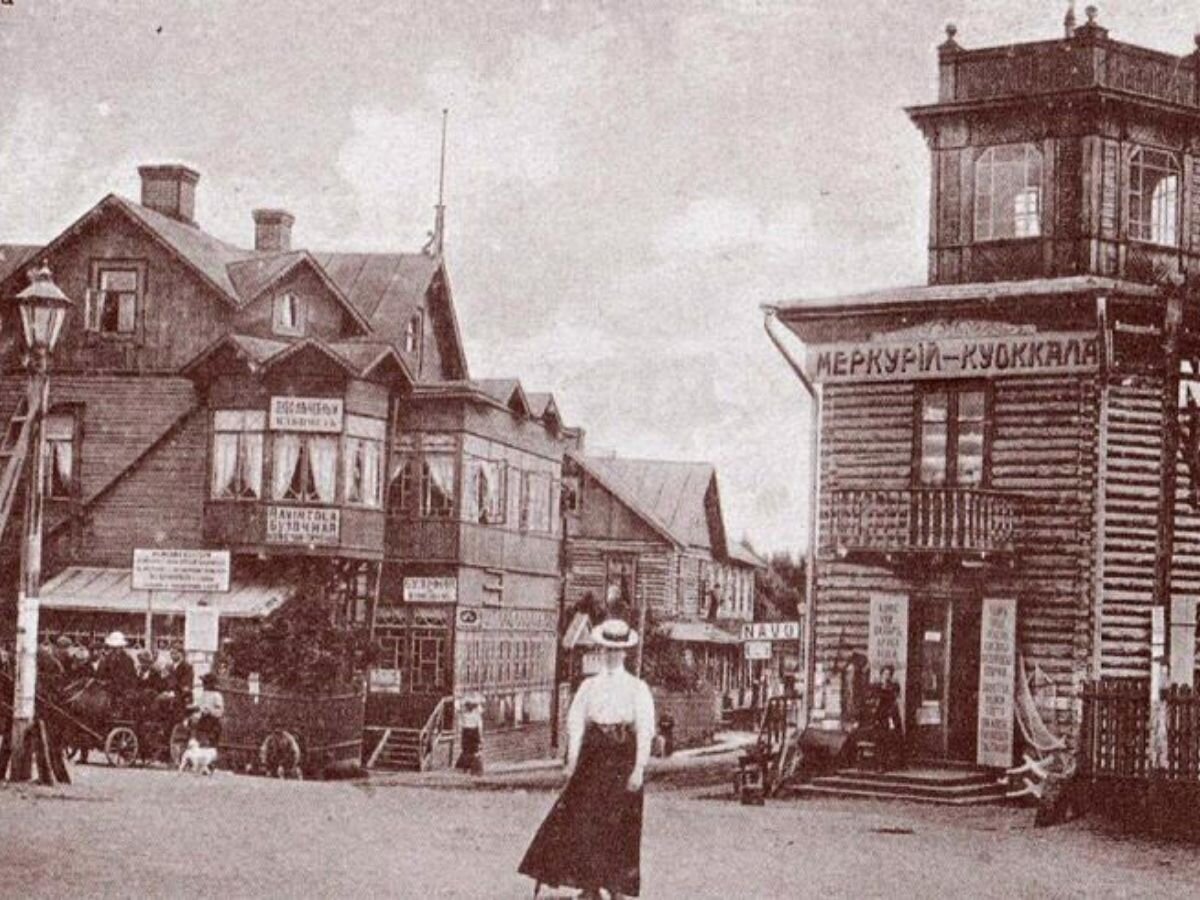 Вокзальная площадь на ст. Куоккала, 1900-1910 гг.  Источник: pastvu.com