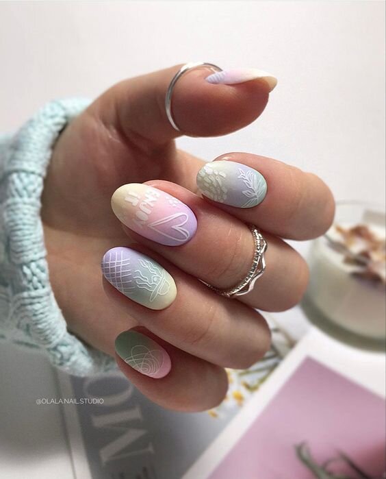 Фото из интернета. Стемпинг с градиентом