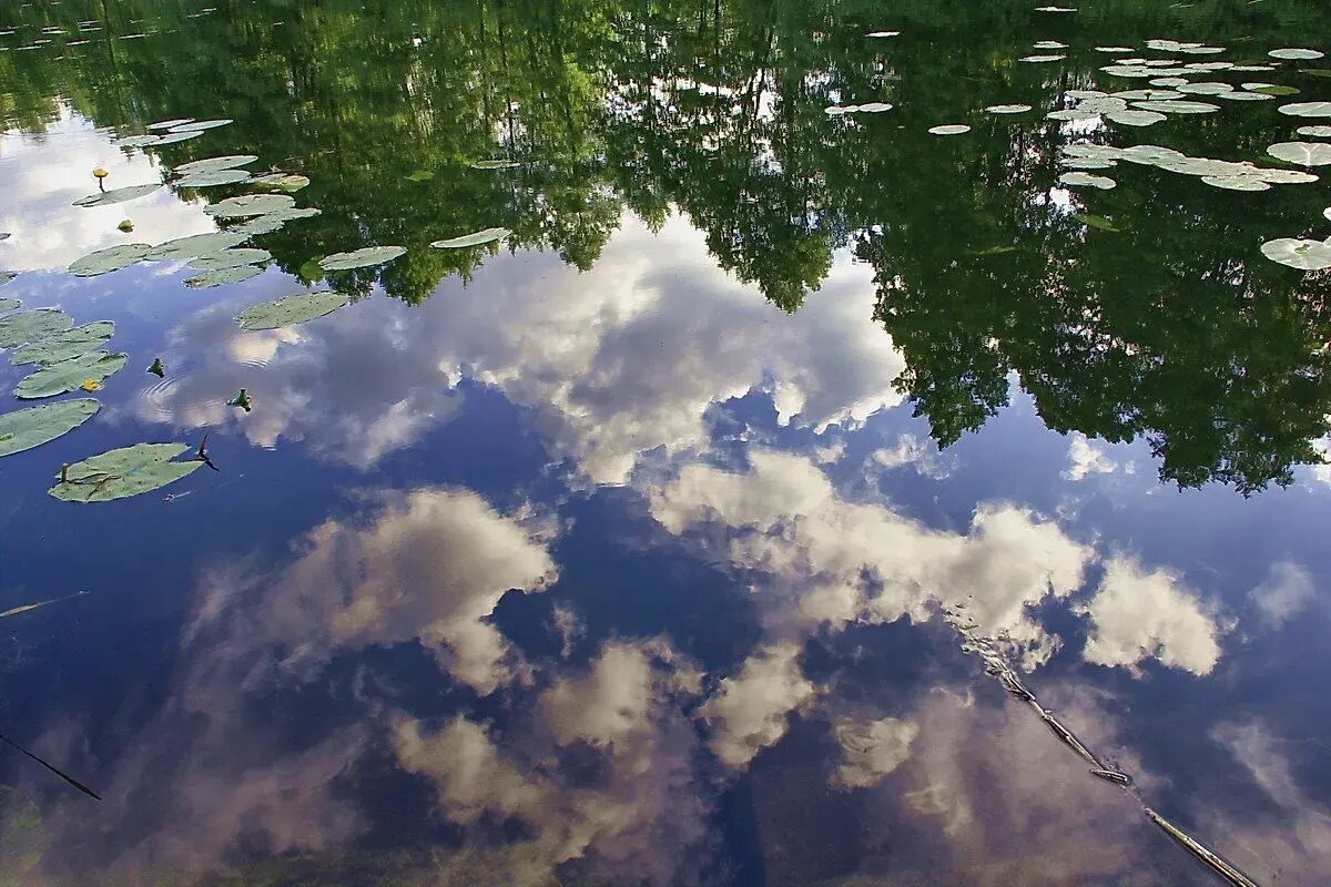 В небе тает над. Отражение неба в озере. Отражение неба в воде. Отражение в реке. Отражение облаков в воде.