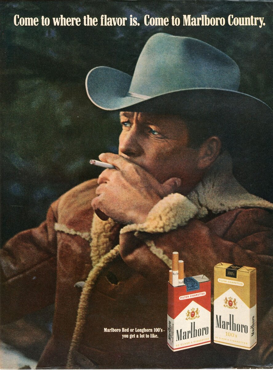 Старые рекламные плакаты Marlboro