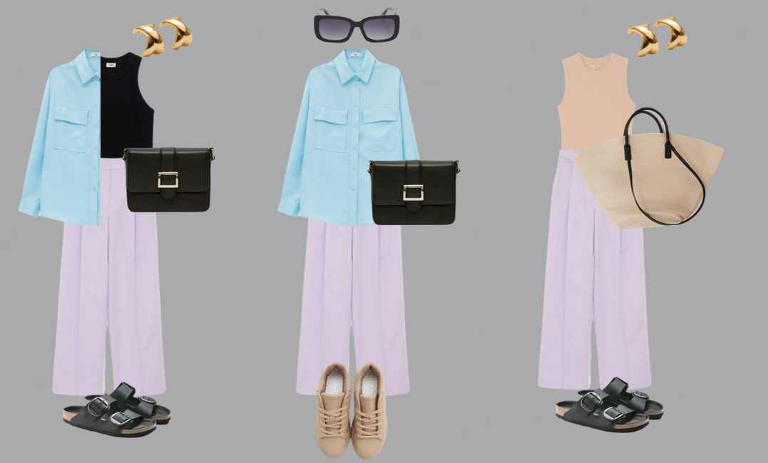 Часть образов из капсулы. Комфорт, женственность и стиль - основные критерии этих образов. Фото - моё. 