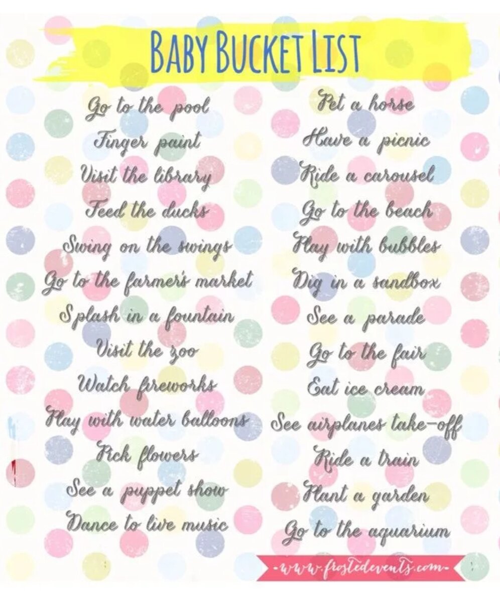 Летний список дел с малышом